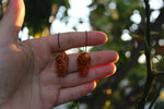 Orange Glitter Coffin Hoops