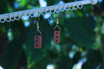 Lesbian Pride Flag Brick Earrings