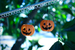 Light Orange Pumpkin Pail Earrings