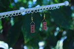 Rainbow Pride Flag Brick Earrings