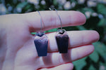 Smoky Bat Coffin Hoops