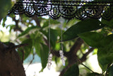 Silver Wire Wrapped Quartz Crystal Threader Earrings